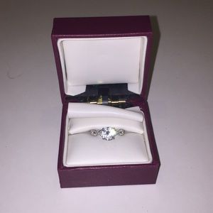 Stainless Steel White Sapphire Ring